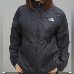 The North Face Women's Sz L Black Embossed Down Double Line Ski Outdoor Jacket